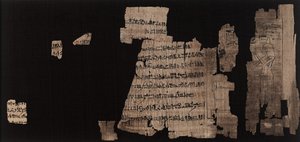 Blatt mit hieratischer Inschrift über Neskhonsu, die Sängerin des großen Gottes Amun
