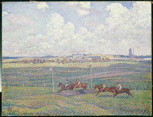 Die Rennbahn in Boulogne-sur-Mer von Théo van Rysselberghe