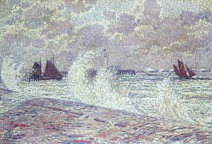 Das Meer während der Tagundnachtgleiche, Boulogne-sur-Mer, 1900 von Théo van Rysselberghe