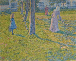 Das Tennisspiel, 1889 von Théo van Rysselberghe