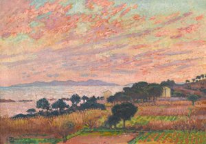 Die Bucht bei Sonnenuntergang Saint Clair, 1916 von Théo van Rysselberghe