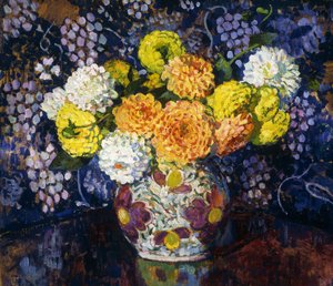 Blumenvase; Vase de Fleurs, 1907 von Théo van Rysselberghe