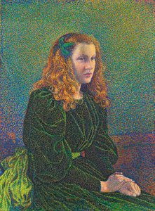 Junge Frau im grünen Kleid von Théo van Rysselberghe
