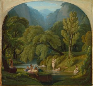 Die Badenden, Souvenir der Ufer des Anio-Flusses in Tivoli, ca. 1860-61