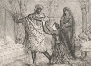 Weg!: Platte 7 aus Othello Akt 3, Szene 4, geätzt 1844, nachgedruckt 1900 von Théodore Chassériau