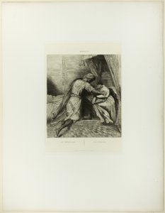 Er erstickt sie, Platte dreizehn aus Othello von Théodore Chassériau