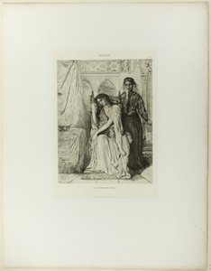 Das Weidenlied, Platte neun aus Othello von Théodore Chassériau