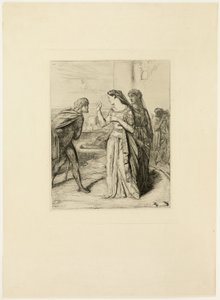 Sei fröhlich, Cassio, Tafel sechs aus Othello von Théodore Chassériau