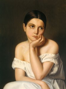 Junges Mädchen (Melancholie), ca. 1833-35 von Théodore Chassériau