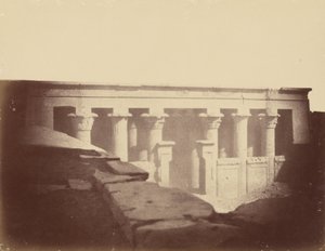 Vorderansicht des Hauptraums des Tempels von Edfu
