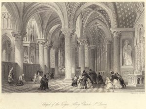 Kapelle der Jungfrau Abteikirche, St. Denis (Gravur) von Thomas (after) Allom
