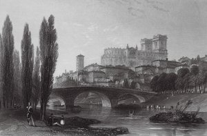 Stadt Auch, Pyrenäen (Gravur) von Thomas (after) Allom