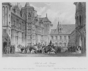 Hotel-de-ville, Bourges, ehemals das Haus von Jacques Coeur (Stich)