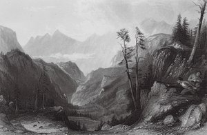 Der Col de Tortes, Jagd auf den Izoid (Gravur) von Thomas (after) Allom