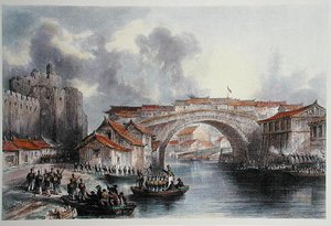 Westtor von Ching Keang Foo, ca. 1850 (Farblithografie)