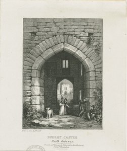 Dudley Castle - Nordtor (Gravur) von Thomas (after) Underwood