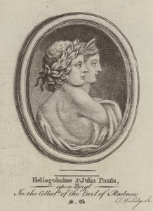 Heliogabalus, römischer Kaiser, und Kaiserin Julia Paula (Stich) von Thomas (after) Worlidge