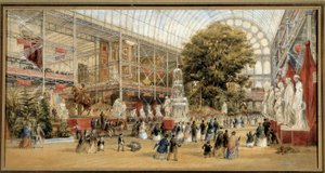 Königin Victoria (1819-1901) besucht die Ausstellung von 1851 im Crystal Palace in London. Weltausstellung von 1851