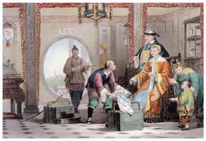 Wohnung in einem Mandarinhaus, in der Nähe von Nanking, China, 1843