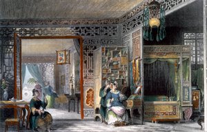 Boudoir und Schlafzimmer einer Dame von Rang, China