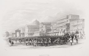Kalkutta, die Esplanade, graviert von E. Radclyffe, aus 