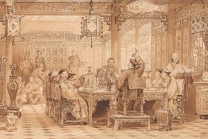 Dinnerparty im Haus eines Mandarins