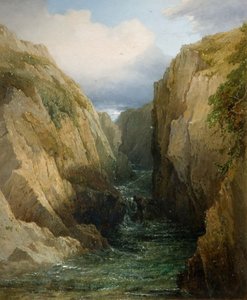 Schlucht und Fluss in Irland, 1860