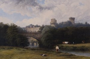 Schloss Warwick vom Fluss aus von Thomas Baker