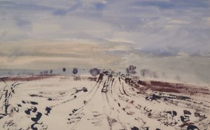 Der Bauernweg im Schnee