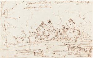 Figuren in einer Landschaft