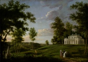 Südostansicht von Sedgeley Park, dem Landsitz von James Cowles Fisher, Esq. von Thomas Birch