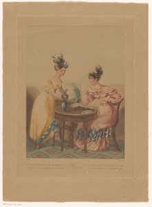 Malerin hinter einem Tisch von Thomas Busby