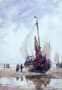 Ein gestrandeter Fischkutter