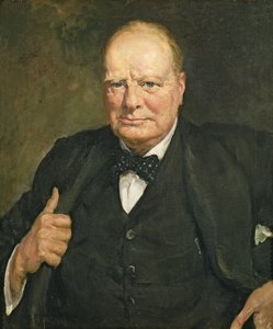 Porträt von Sir Winston Churchill (1874-1965) von Thomas Cantrell Dugdale