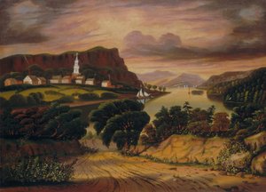 Lake George und das Dorf Caldwell von Thomas Chambers