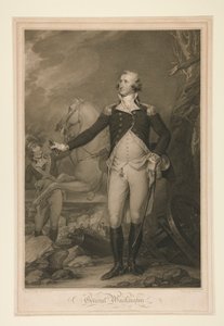 George Washington in der Schlacht von Trenton (1792) von Thomas Cheesman