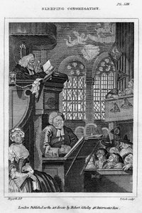 Schlafende Gemeinde, 18. Jahrhundert von Thomas Clerk