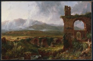 Eine Aussicht bei Tivoli (Morgen) von Thomas Cole