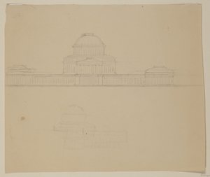 Ansicht des Ohio State House, ca. 1838 von Thomas Cole