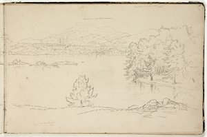 Hoosick oder Saddle Mountain und See bei Pittsfield, ca. 1832