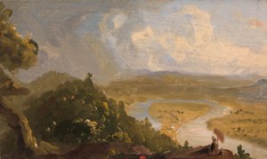 Skizze für Blick vom Mount Holyoke, Northampton, Massachusetts, The Oxbow, 1836 von Thomas Cole