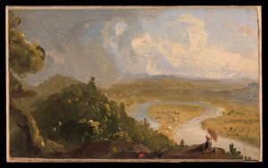 Skizze für Blick vom Mount Holyoke, Northampton, Massachusetts, nach einem Gewitter (The Oxbow) von Thomas Cole