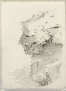 Ohne Titel (Detail einer Klippe mit Laub), 1831