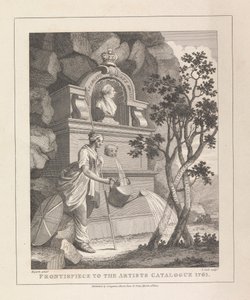 Frontispiz zum Katalog des Künstlers, 1761 von Thomas Cook