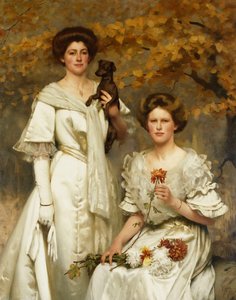 Hilda und Margaret, Töchter von Professor Sir Edward Poulton, F.R.S., um 1905