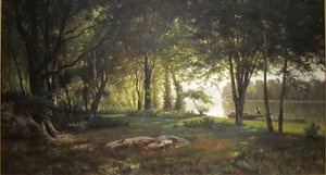 Landschaft, Fluss und Wald von Thomas Corwin Lindsay