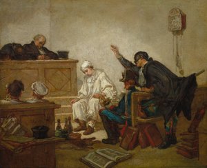 Pierrot im Strafgericht, ca. 1864-70 von Thomas Couture