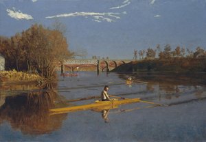 Der Champion im Einer (Max Schmitt im Einer) von Thomas Cowperthwait Eakins
