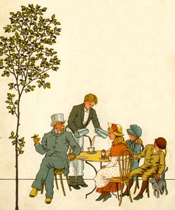 Café außerhalb eines Parks in Paris im späten 19. Jahrhundert von Thomas Crane