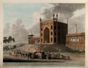 Östliches Tor der Jummah Musjid in Delhi von Thomas Daniell
